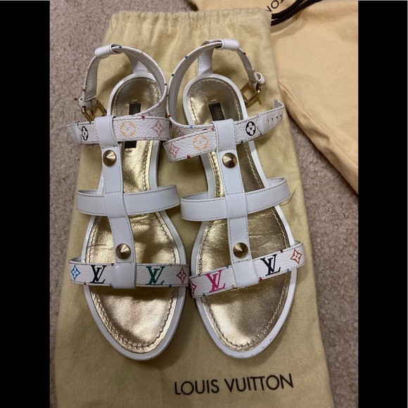 💯 Authentic Louis Vuitton Murakami sandals - Picture 1 of 8